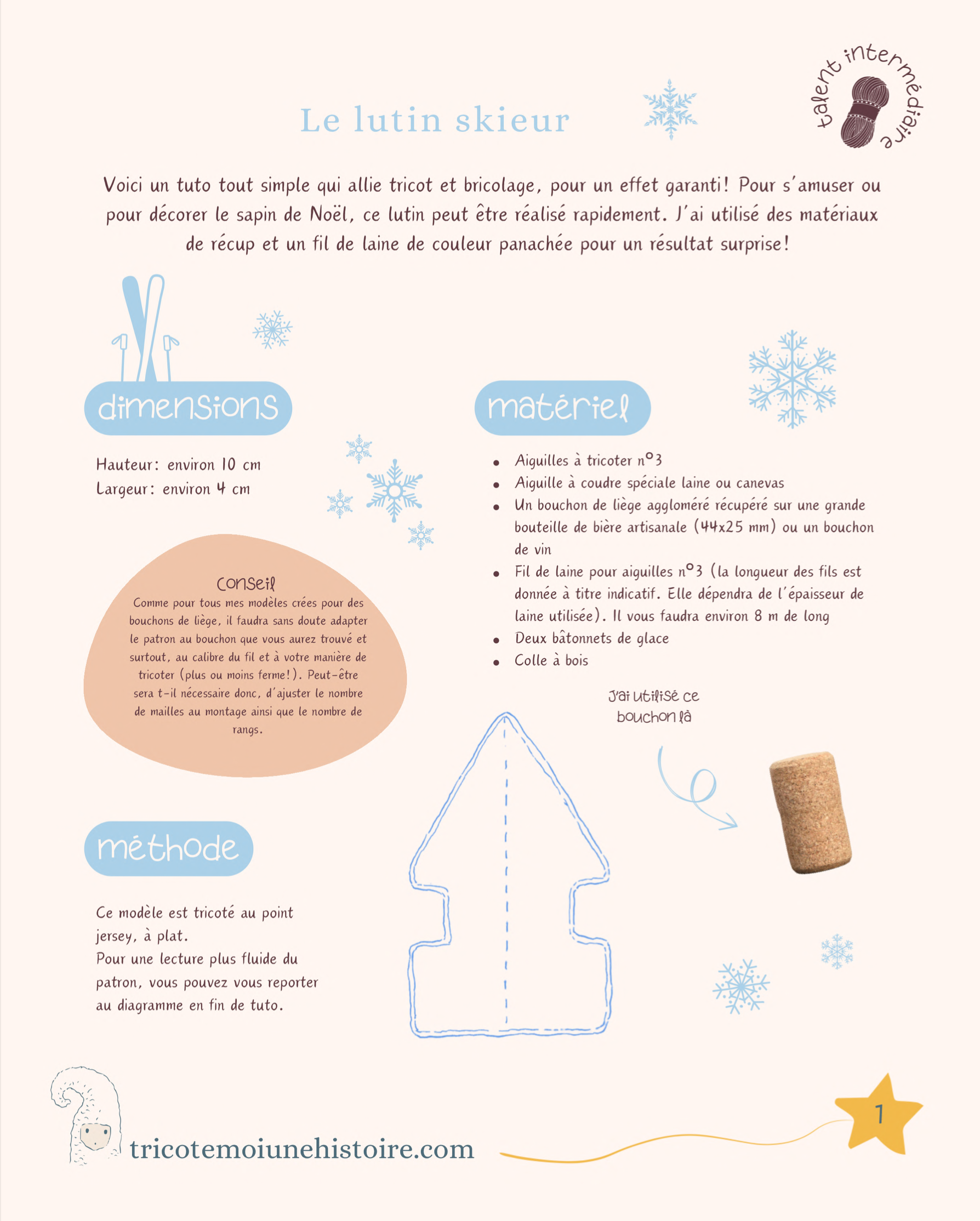 extrait tuto tricot lutin skieur