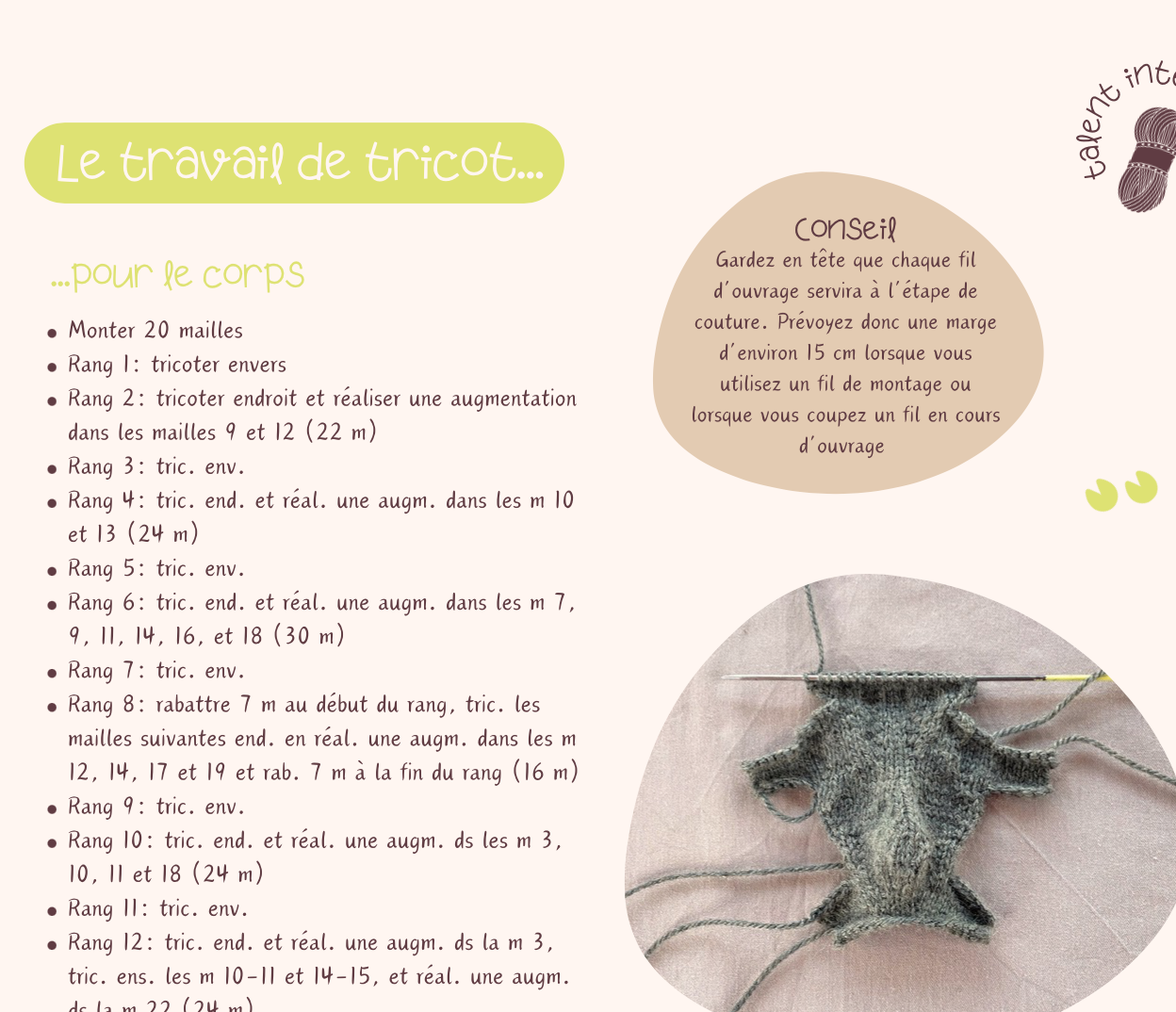 Tuto tricot "Dans le pré: Mon petit âne" – Image 4